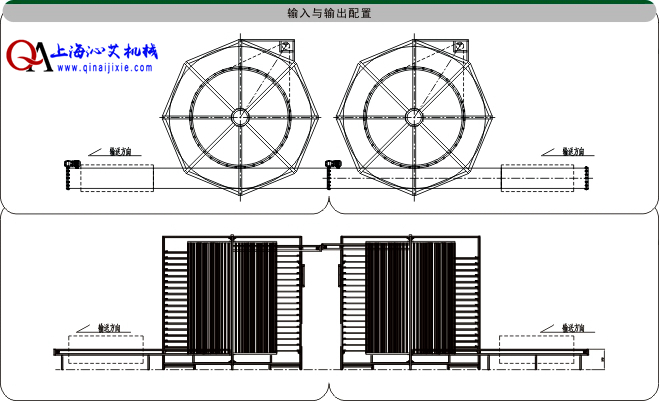 雙進口螺旋冷卻塔示意圖 雙進口螺旋冷卻塔示意圖